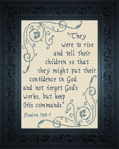 Keep His Commands Psalm 78:6-7